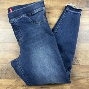 SPANX Dark Indigo Ankle-Length Cropped Jeans